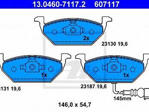 Колодка гальмівна ATE 13046071172 на SEAT LEON (1P1)