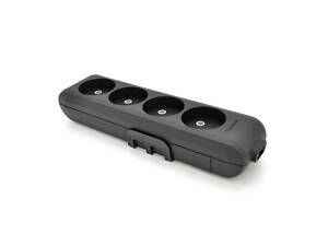 Колодка Panasonic X-tendia 4 гнізда, з захистними шторками, чорна