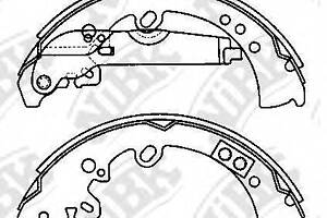 КОЛОДКИ БАРАБАН. NIBK FN0620 на TOYOTA SW4 (TGN6_, KUN6_, GGN6_, TGN5_, LAN5_, KUN5_, GGN5_)