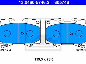 колодки гальм. ATE 13046057462 на LEXUS LX (UZJ100)