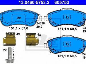 колодки гальм. ATE 13046057532 на HONDA CR-V Mk III (RE)