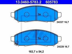 колодки гальм. ATE 13046057832 на NISSAN LEAF