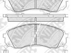 КОЛОДКИ ГАЛЬМ. NIBK PN0458 на KIA SEDONA Mk II (VQ)