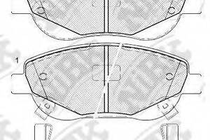 колодки гальм. NIBK PN1843 на TOYOTA AVENSIS седан (ZRT27, ADT27)