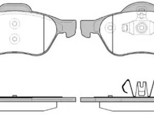 Колодки тормозные, RENAULT LAGUNA III Sedan/Grand Tour (BT0/1)(10/07-)