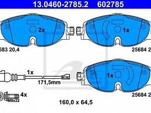 Колодки гальмівні Дискові, к-кт AUDI A3 12- ATE 13046027852 на SEAT LEON ST (5F8)