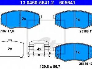 колодки тормозные дисковые, к-кт HYUNDAI IX20 10- ATE 13046056412 на HYUNDAI ix20 (JC)