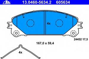 колодки гальмівні дискові, к-кт передні LEXUS RX 3