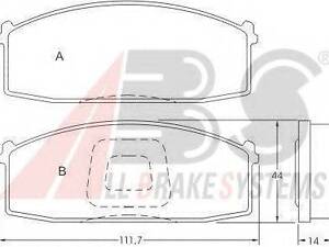 Тормозные колодки дисковые, комплект A.B.S. 36484 на NISSAN STANZA седан (T11)