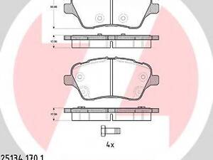 Колодки гальмівні дискові, комплект ABE C1G069ABE на FORD B-MAX (JK)