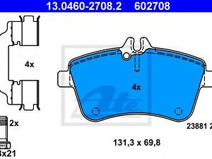 Колодки тормозные дисковые, комплект ATE 13046027082 MERCEDES-BENZ A-CLASS (W169)