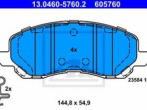 Колодки тормозные дисковые, комплект ATE 13046057602 MITSUBISHI OUTLANDER SPORT (GA_W_)