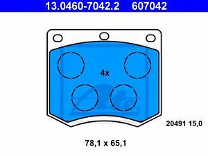 Колодки тормозные дисковые, комплект ATE 13046070422 FORD ESCORT Mk II (ATH)