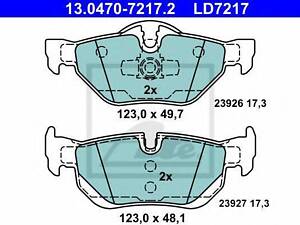 Колодки тормозные дисковые, комплект ATE 13047072172 на BMW 3 Touring (E91)