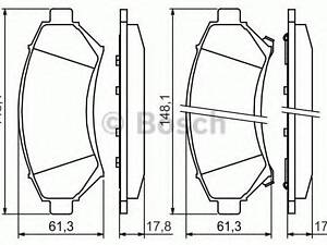 Колодки гальмівні дискові, комплект BOSCH 0986424466 на OPEL SINTRA