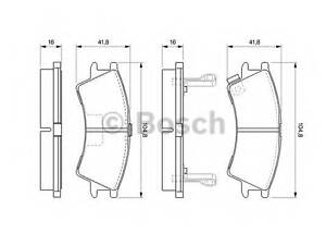 Колодки гальмівні дискові, комплект BOSCH 0986424575 на HYUNDAI AMICA (MX)