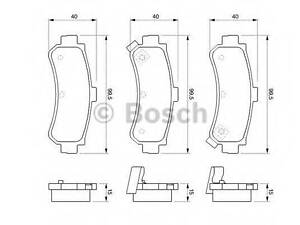 Колодки гальмівні дискові, комплект BOSCH 0986424734 на NISSAN SABRE I седан (N15)