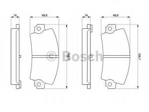 Колодки гальмівні дискові, комплект BOSCH 0986463490 на RENAULT LE CAR (122_)