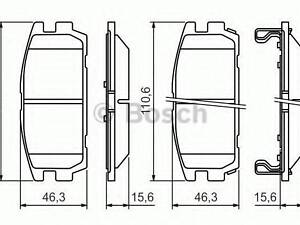 Колодки тормозные дисковые, комплект BOSCH 0986494137 на HYUNDAI TERRACAN (HP)