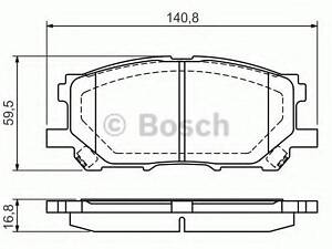 Колодки тормозные дисковые, комплект BOSCH 0986494218 LEXUS RX (MHU3_, GSU3_, MCU3_)