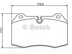 Колодки гальмівні дискові, комплект BOSCH 0986494282 на BMW 8 (E31)