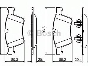 Колодки гальмівні дискові, комплект BOSCH 0986494427 на MERCEDES-BENZ GL-CLASS (X164)