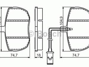 Колодки тормозные дисковые, комплект BOSCH 0986494535 на LAND ROVER RANGE ROVER (AE, AN, HAA, HAB, HAM, HBM, RE, RN)