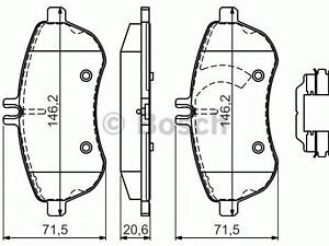 Колодки тормозные дисковые, комплект BOSCH 0986494593 MERCEDES-BENZ C-CLASS T-Model (S204)