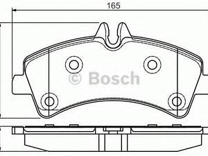 Колодки гальмівні дискові, комплект BOSCH 0986495099 на VW CRAFTER 30-50 фургон (2E_)