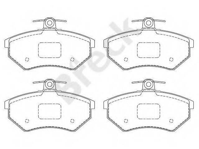Колодки тормозные дисковые, комплект BRECK 201680070100 на VW GOLF Mk II (19E, 1G1)