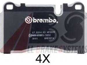 Колодки тормозные дисковые, комплект BREMBO 07B31483 на AUDI A3 Sportback (8PA)