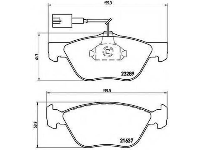 Колодки тормозные дисковые, комплект BREMBO P23077 на ALFA ROMEO 155 (167)