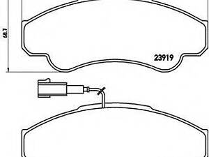 Колодки тормозные дисковые, комплект BREMBO P23092 на PEUGEOT BOXER автобус (230P)