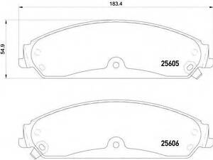 Колодки тормозные дисковые, комплект BREMBO P23149 на LANCIA THEMA (LX)