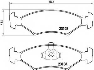 Колодки тормозные дисковые, комплект BREMBO P24043 FORD ESCORT Mk III (GAA)