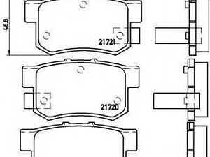 Колодки гальмівні дискові, комплект BREMBO P28022 на ROVER 600 (RH)