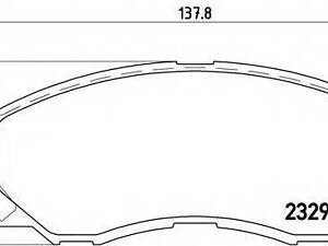 Колодки тормозные дисковые, комплект BREMBO P54020 на автобус MITSUBISHI L 400/SPACE GEAR (PD_W, PC_W, PA_V, PB_V, PA_W