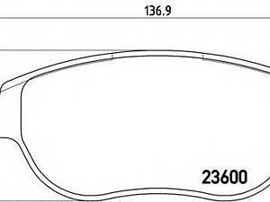 Колодки гальмівні дискові, комплект BREMBO P61068 на CITROËN XSARA купе (N0)