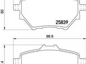 Колодки гальмівні дискові, комплект BREMBO P61122 на CITROËN C4 Grand Picasso II