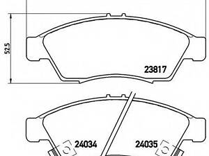 Колодки гальмівні дискові, комплект BREMBO P79014 на SUZUKI AERIO универсал (ER)