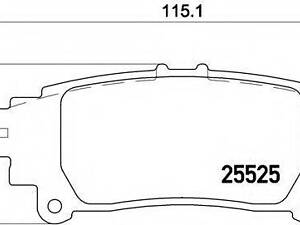 Колодки тормозные дисковые, комплект BREMBO P83132 LEXUS GS (GRL1_, GWL1_)