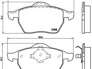 Колодки тормозные дисковые, комплект BREMBO P85039 на VW SHARAN (7M8, 7M9, 7M6)