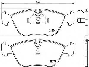 Колодки тормозные дисковые, комплект BREMBO P86013 на VOLVO 850 (LS)