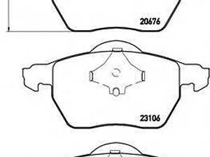 Колодки тормозные дисковые, комплект BREMBO P86015 на VOLVO S70 седан (LS)