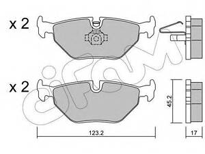 Колодки тормозные дисковые, комплект CIFAM 8222610 на SAAB 9-5 седан (YS3E)