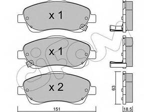 Колодки тормозные дисковые, комплект CIFAM 8224500 на TOYOTA AVENSIS Combi (T25)