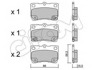 Колодки гальмівні дискові, комплект CIFAM 8227610 на LEXUS IS II седан (GSE2_, ALE2_, USE2_)