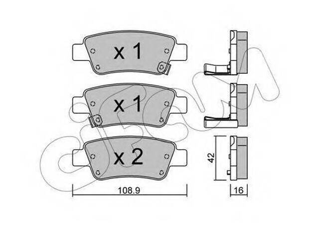 Колодки тормозные дисковые, комплект CIFAM 8227900 HONDA CR-V Mk III (RE)