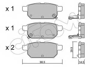 Колодки гальмівні дискові, комплект CIFAM 8229150 на SUZUKI SWIFT IV (FZ, NZ)