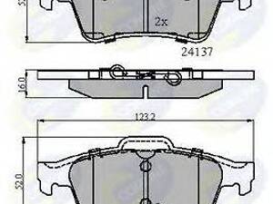 Колодки гальмівні дискові, комплект COMLINE CBP01599 на JAGUAR XF седан (_J05_, CC9)